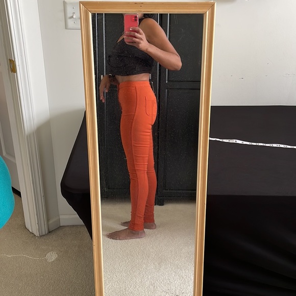 Ladies Stretch Jeggings/Jeans , Color: Burnt Orange - Picture 13 of 15